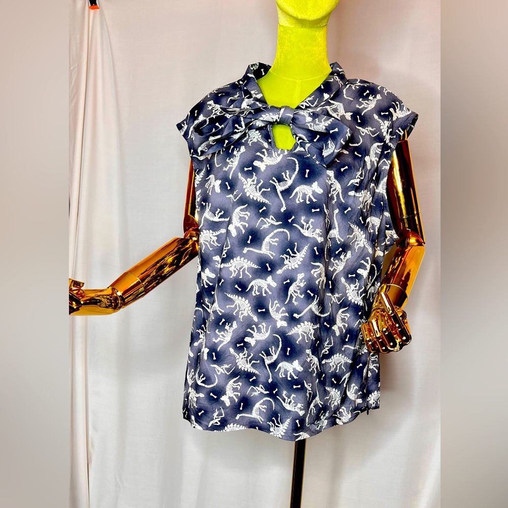 Retrolicious Fossils Bow Top size 2X